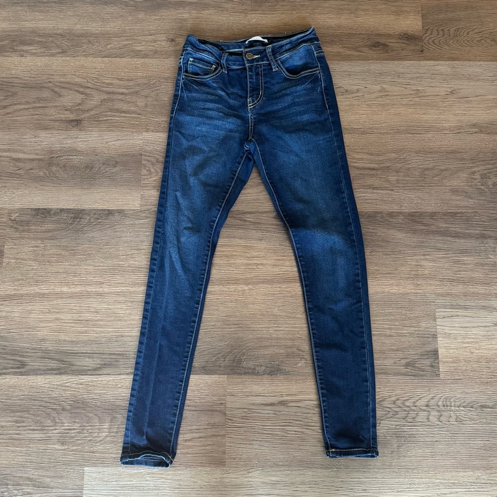 KanCan Signature Mid-Rise Dark Wash Denim Skinny Jeans Women's Size 24